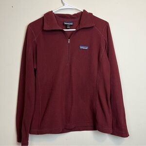 Patagonia Maroon Quarter Zip Sweater Size S Men